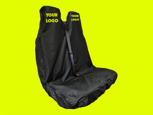 BRANDED WITH YOUR LOGO - DOUBLE SEAT - Universal Heavy Duty Seat Cover